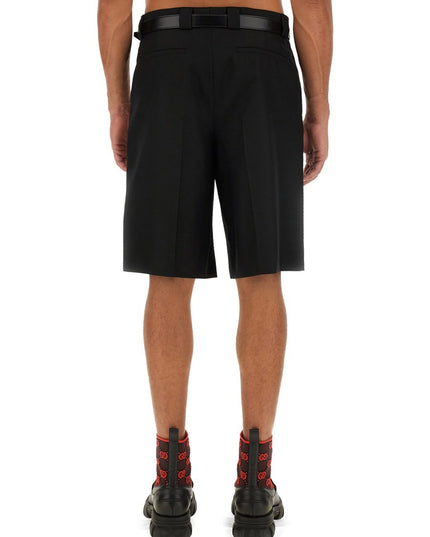 WOOL BLEND TWILL SHORTS