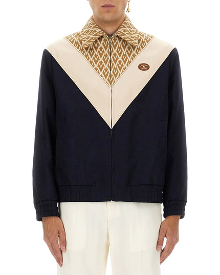 WOOL BOMBER JACKET WITH PRINT TOUTE LA V