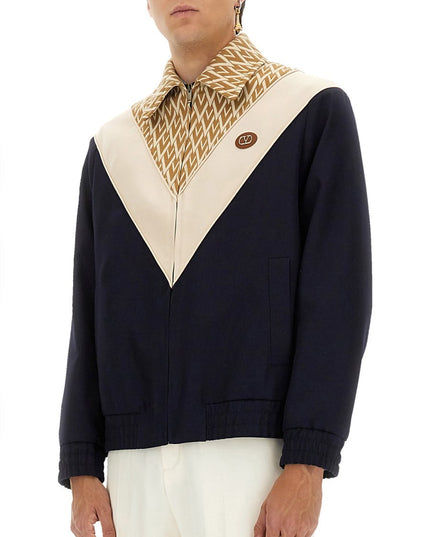WOOL BOMBER JACKET WITH PRINT TOUTE LA V