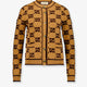 Wool cardigan with GG inlay