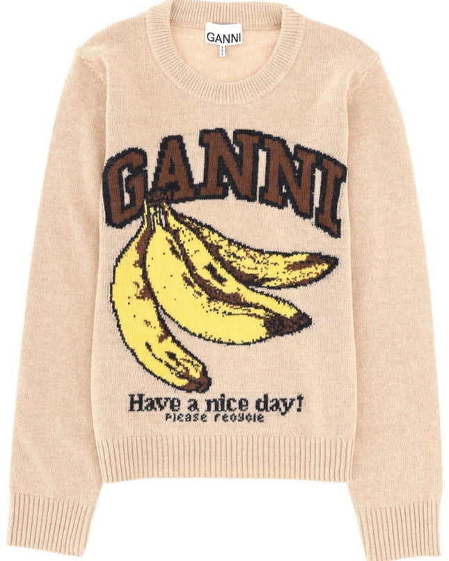 GANNI | Wool Jersey | Beige | Damen