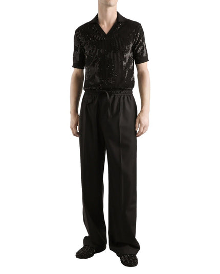WOOL KNIT JOGGING PANTS