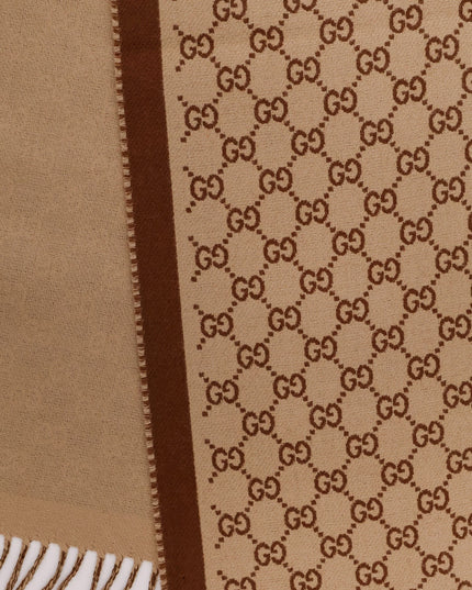 Wool scarf with GG motif