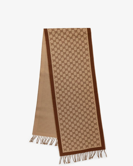Wool scarf with GG motif