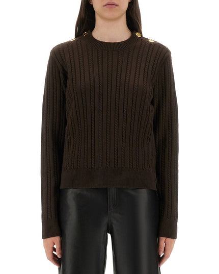 WOOL SWEATER WITH BUTTON DETAIL