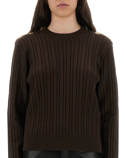 WOOL SWEATER WITH BUTTON DETAIL