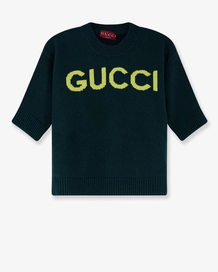 Wool sweater with frontal logo embroidery