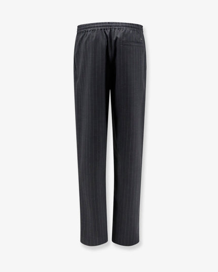 Wool trousers with drawstring