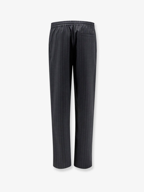 Wool trousers with drawstring