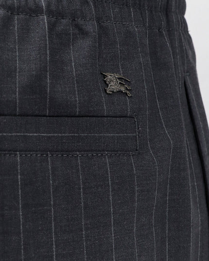Wool trousers with drawstring