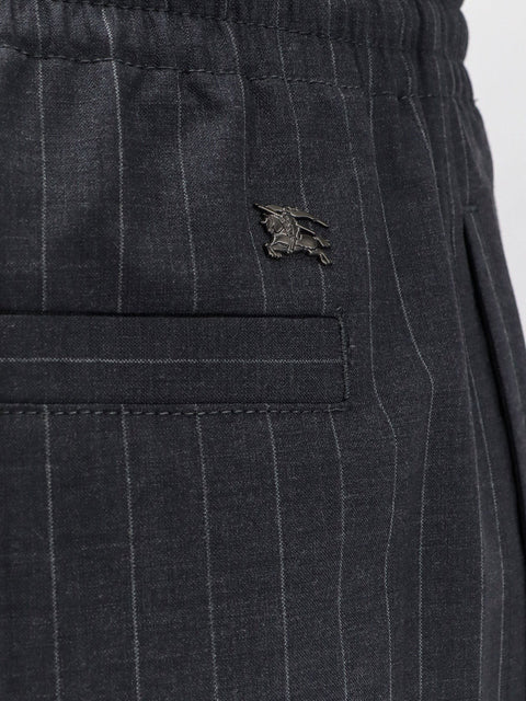 Wool trousers with drawstring