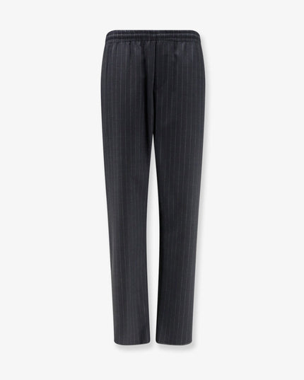 Wool trousers with drawstring