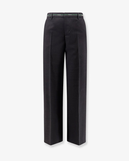 Wool trousers with Gucci detail