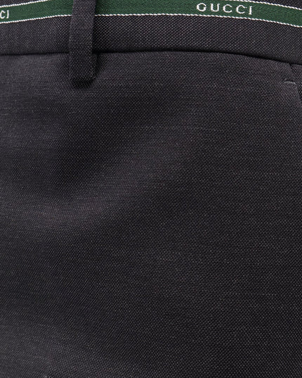 Wool trousers with Gucci detail