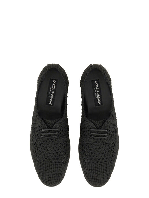 WOVEN FABRIC "DERBY" SHOE