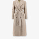 Wrinkled virgin wool blend coat