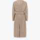 Wrinkled virgin wool blend coat