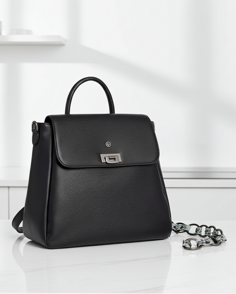 Zuri Schwarzer Veganer Rucksack – LaBante London