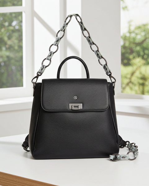 Zuri Schwarzer Veganer Rucksack – LaBante London